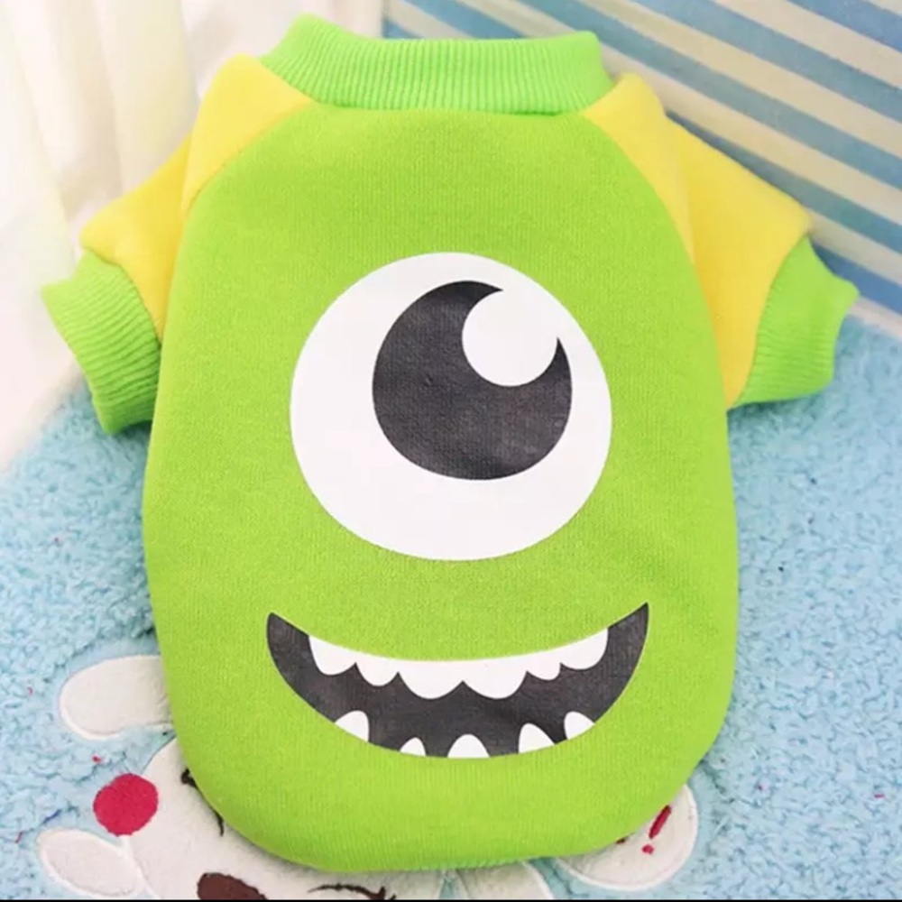 Cute Green Monster Small Dogs Shirt Sweater